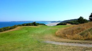 Magnifique vue sur la mer sur le parcours de golf du Val-André.